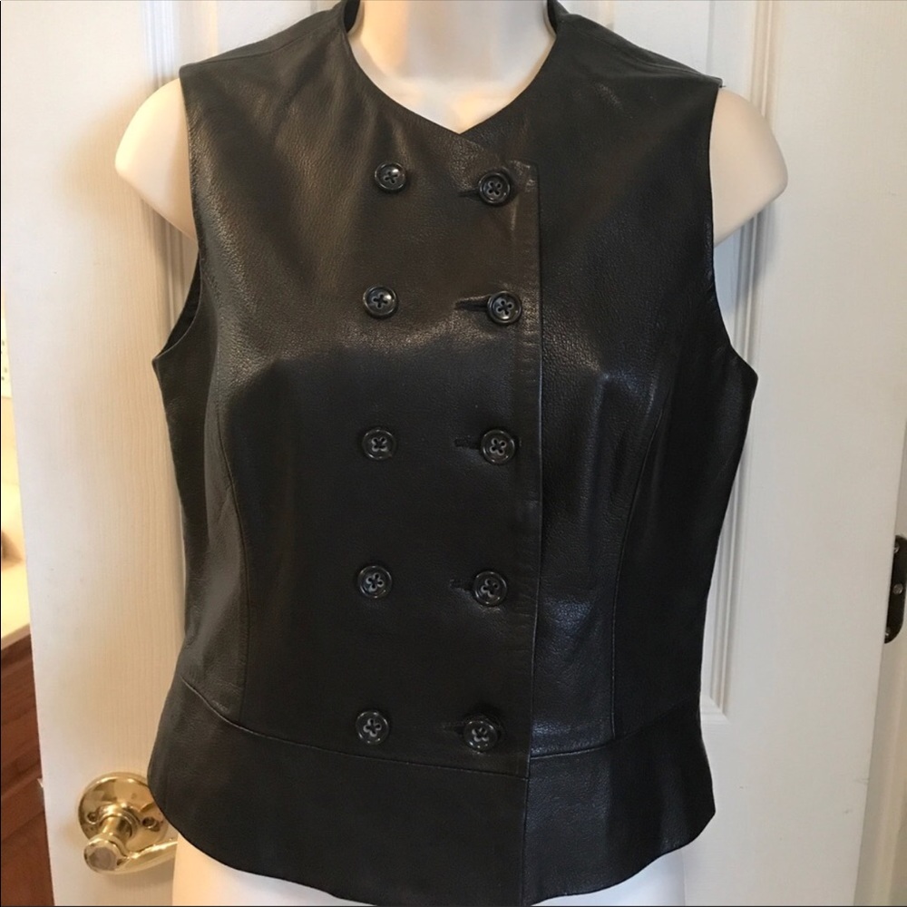 Banana Republic leather vest